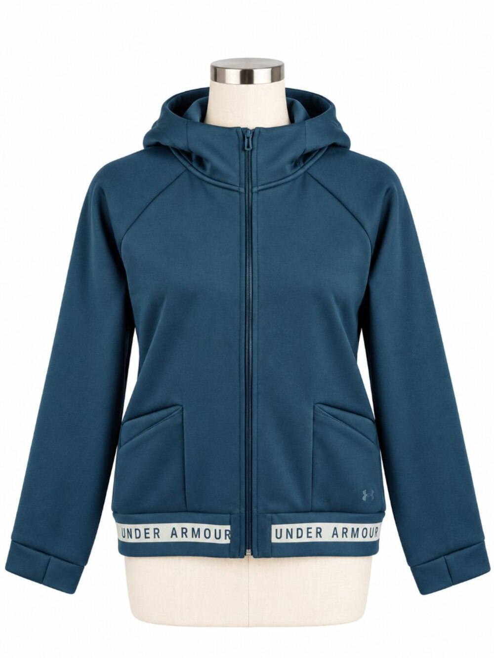 UNDER ARMOUR Unisex Black Zip Hoodie Medium Pockets